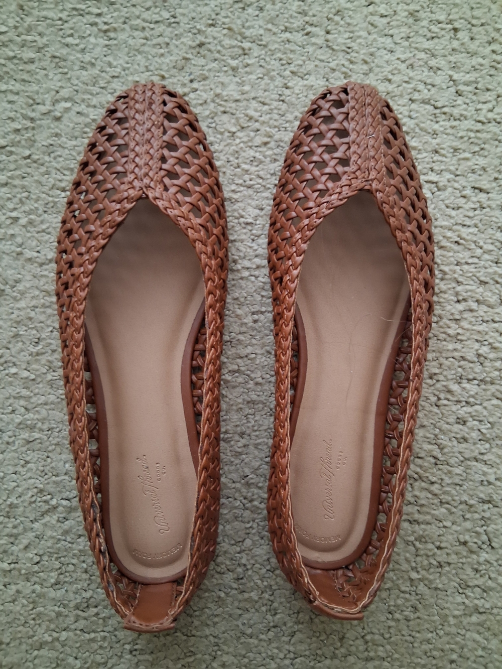 Universal Thread Gia Woven Ballet Flats in Cognac Brown - Women
